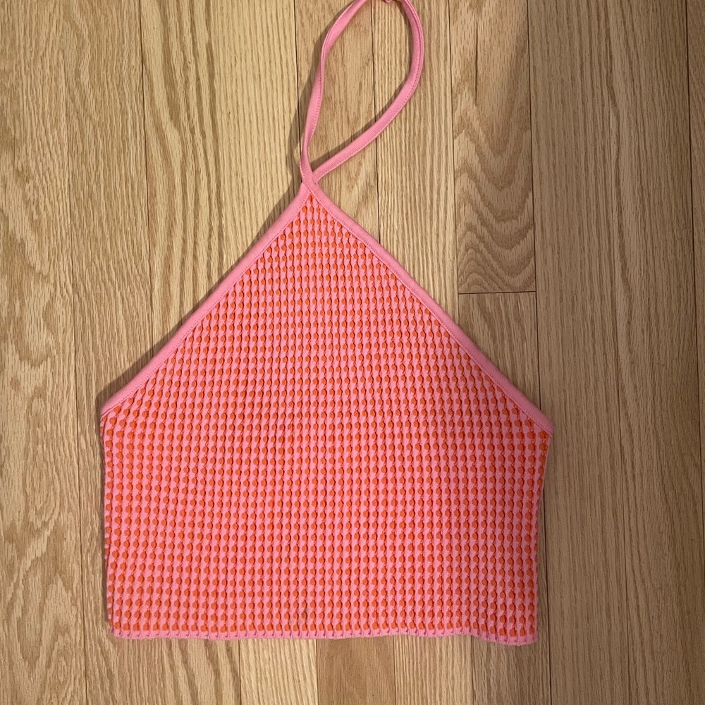 Zara Pink Halter Crop Top